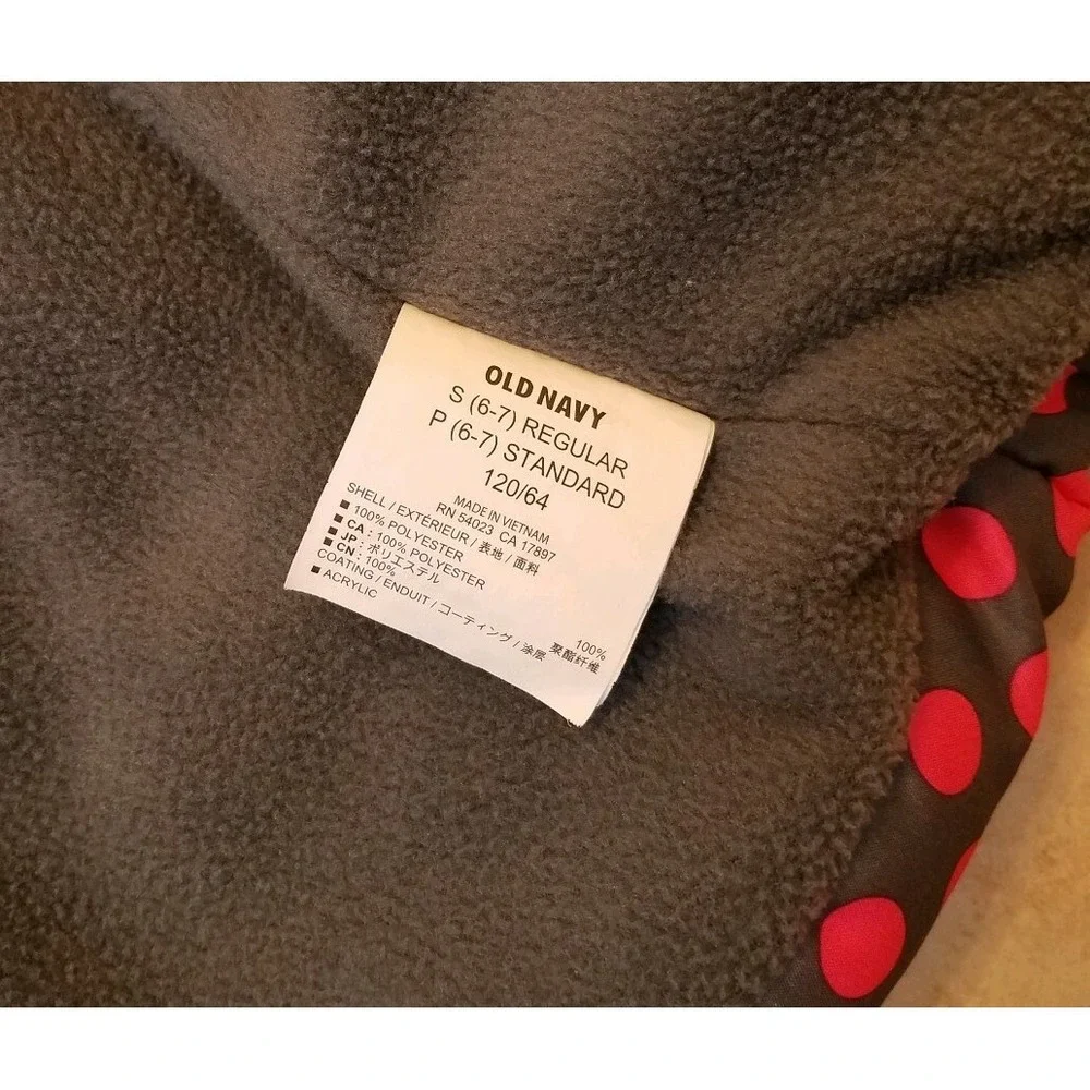 Old Navy Girls Frost Free Puffer Vest‎ Grey Pink size Small (6-7)